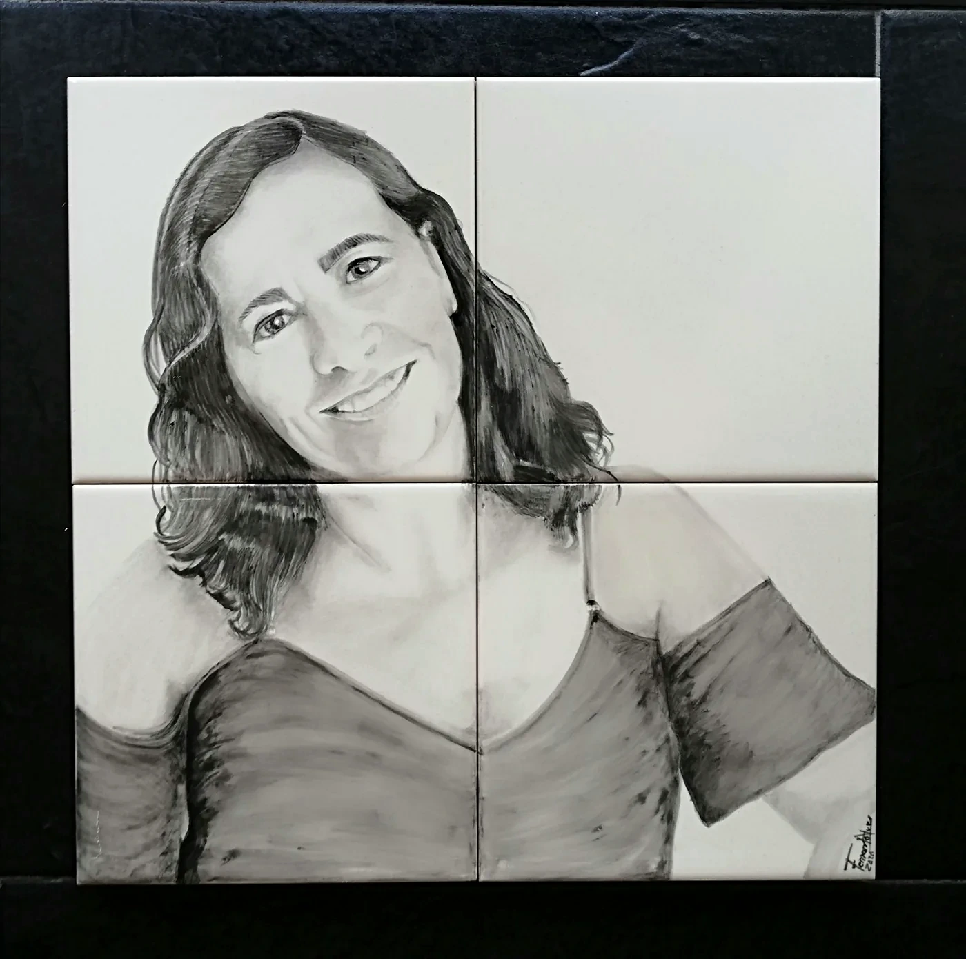 Retrato em azulejo — pessoas