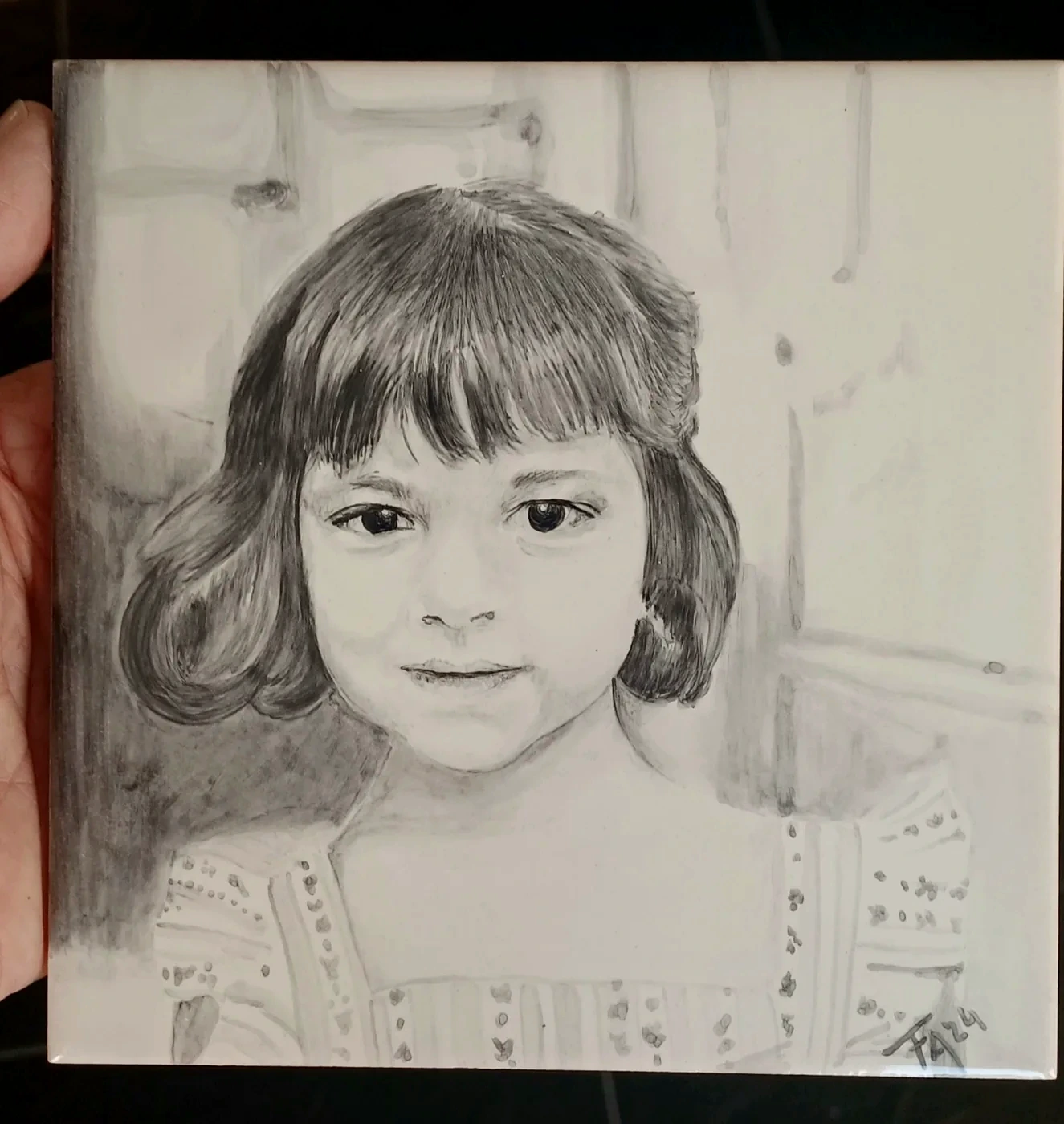 Retrato em azulejo — pessoas