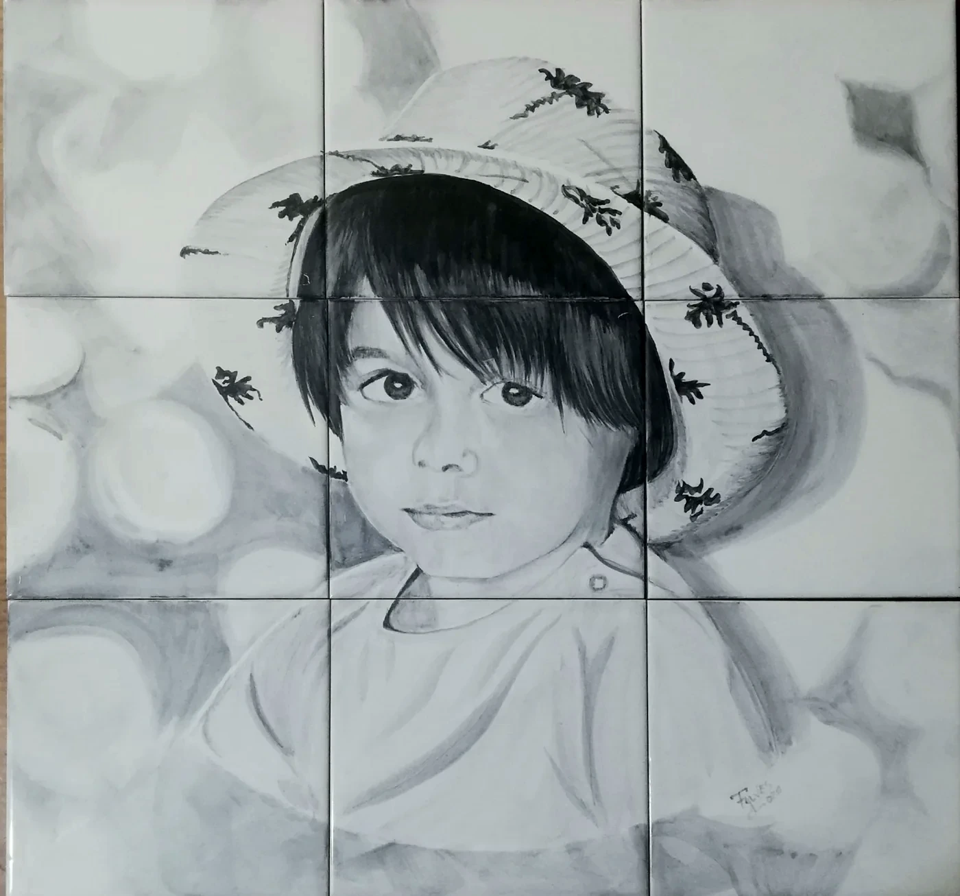Retrato em azulejo — pessoas