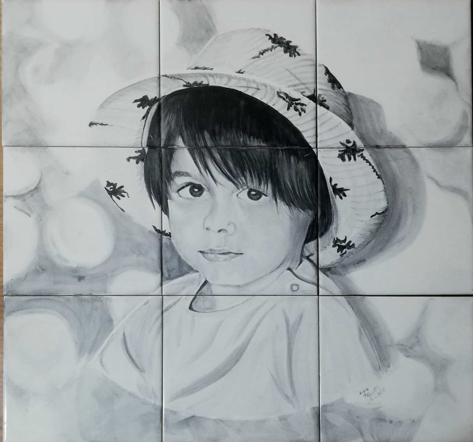 Retrato em azulejo — pessoas