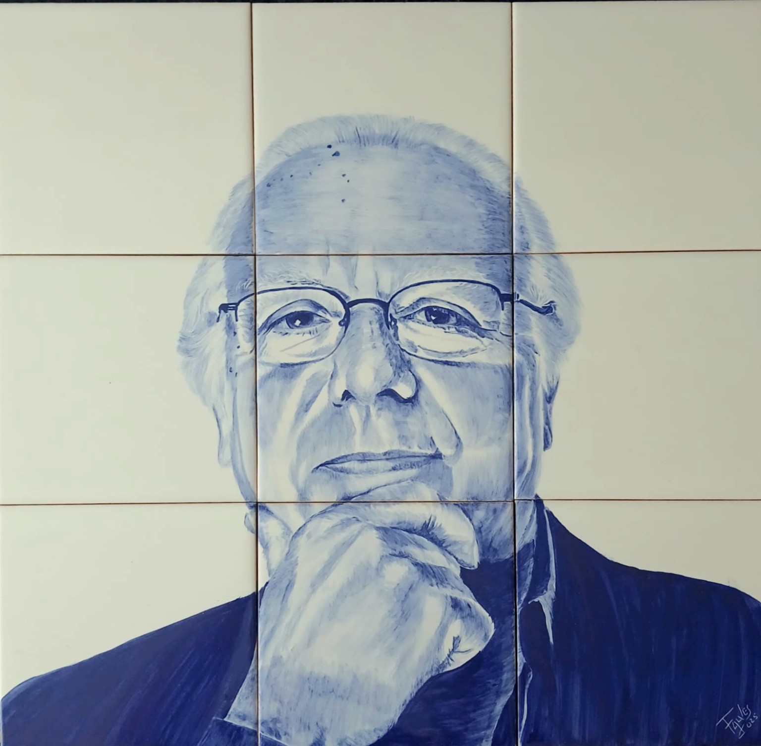 Retrato em azulejo — pessoas