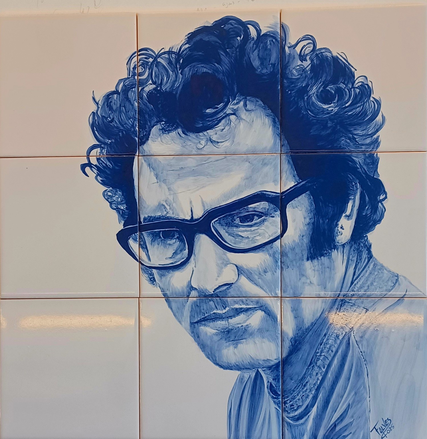 Retrato em azulejo — pessoas