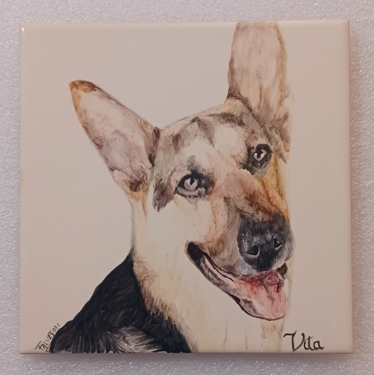 Retrato em azulejo — animais