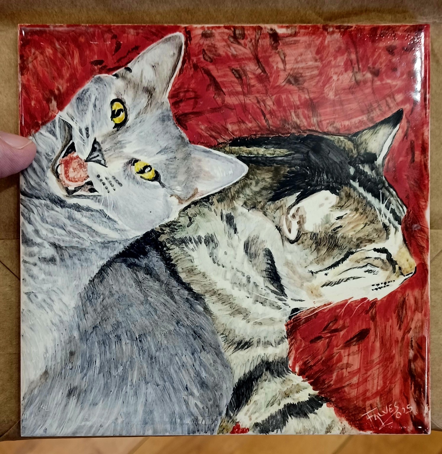 Retrato em azulejo — animais