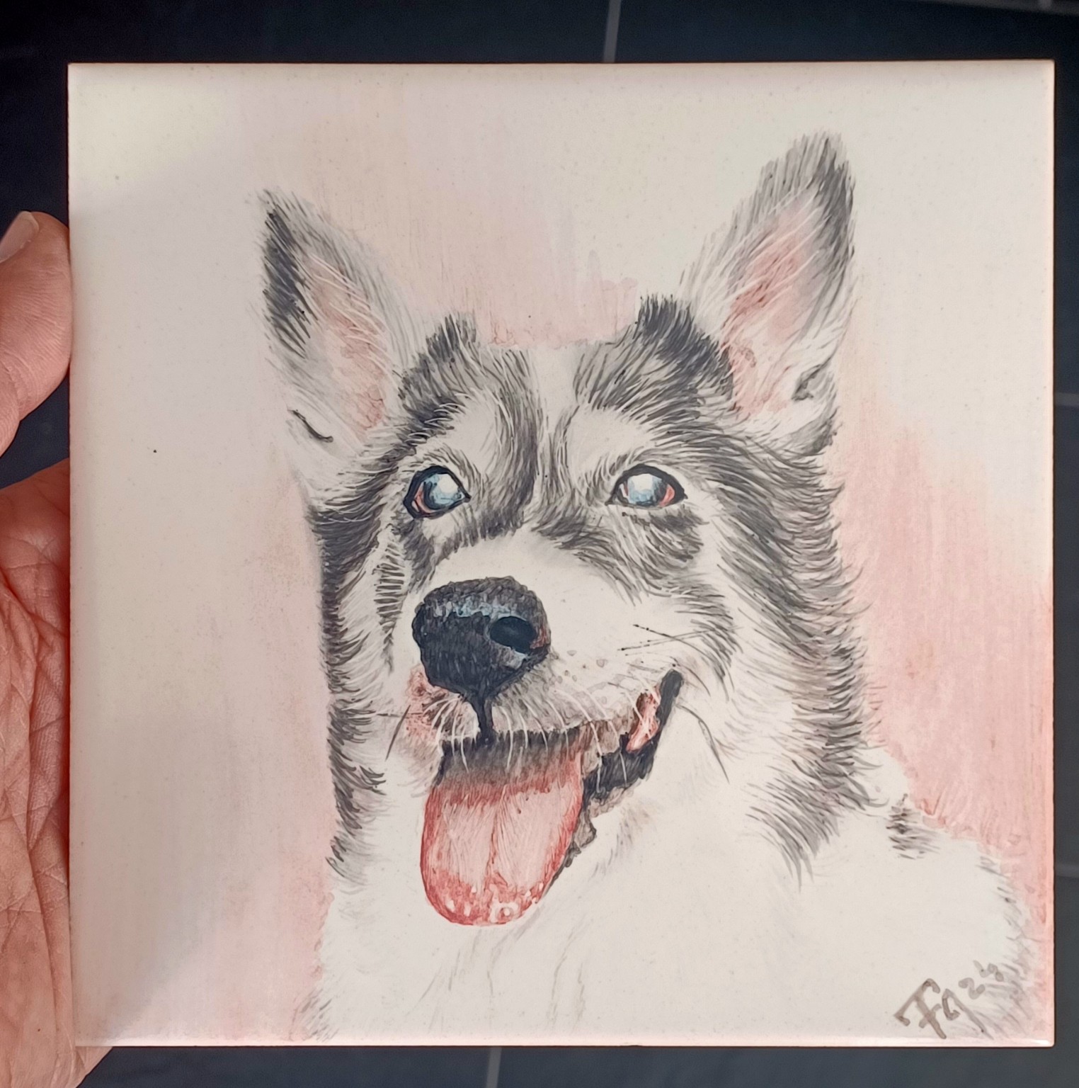 Retrato em azulejo — animais