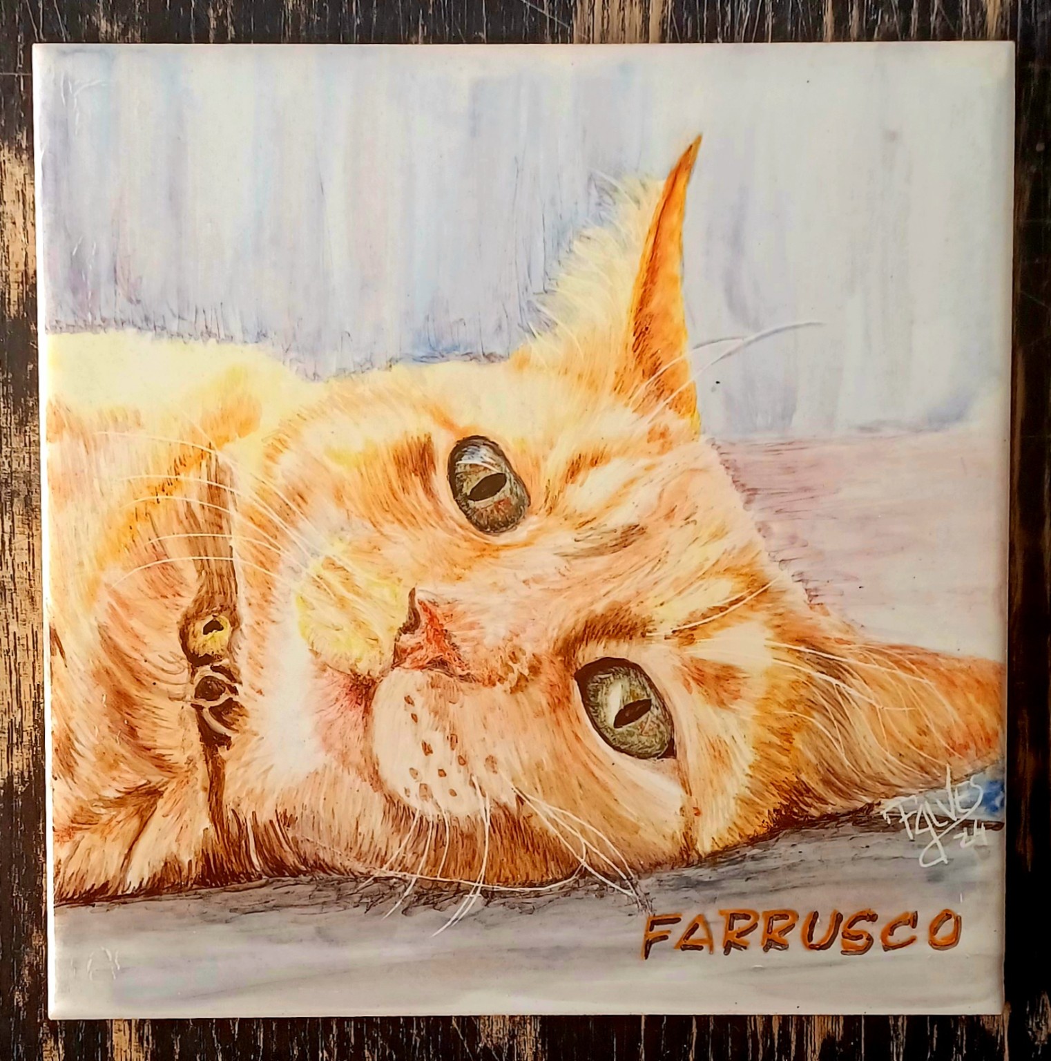 Retrato em azulejo — animais