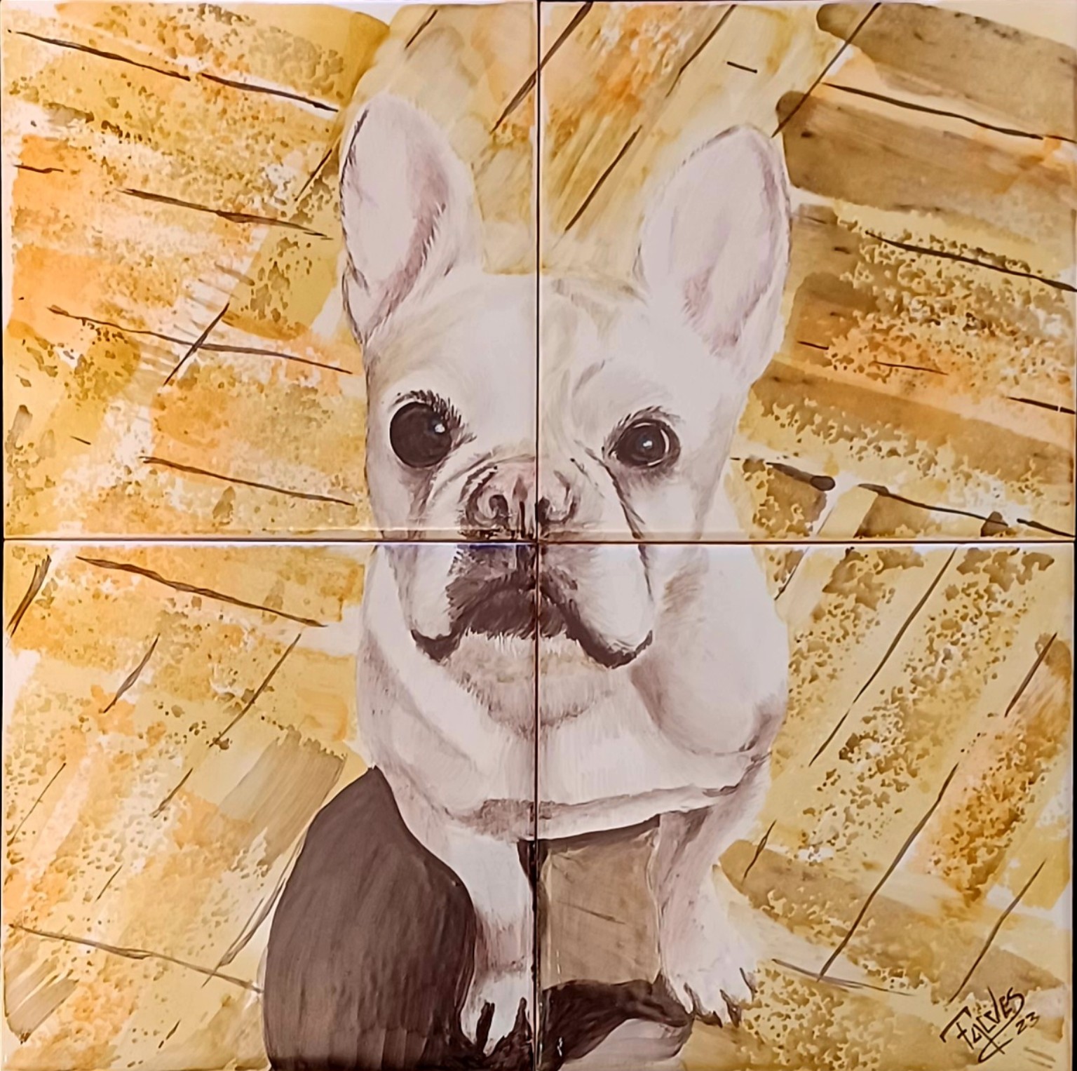 Retrato em azulejo — animais