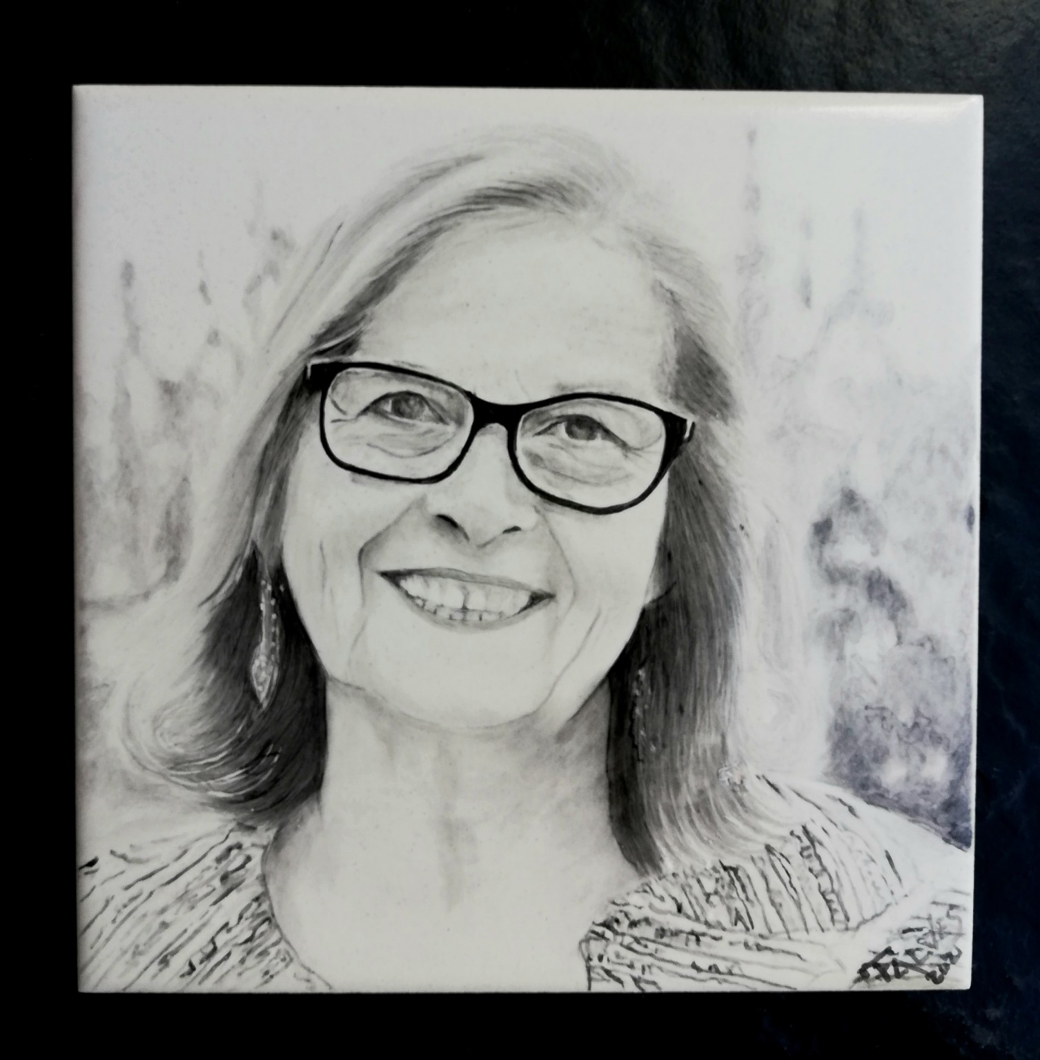 Retrato em azulejo — pessoas