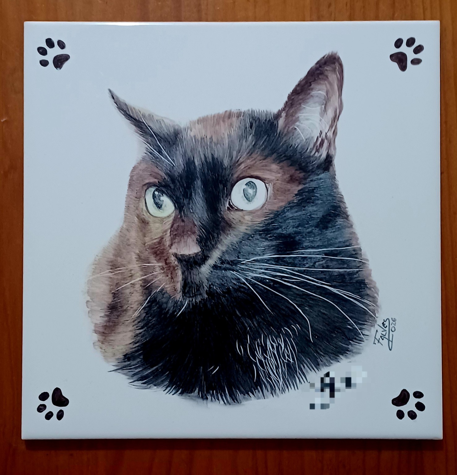 Retrato em azulejo — animais