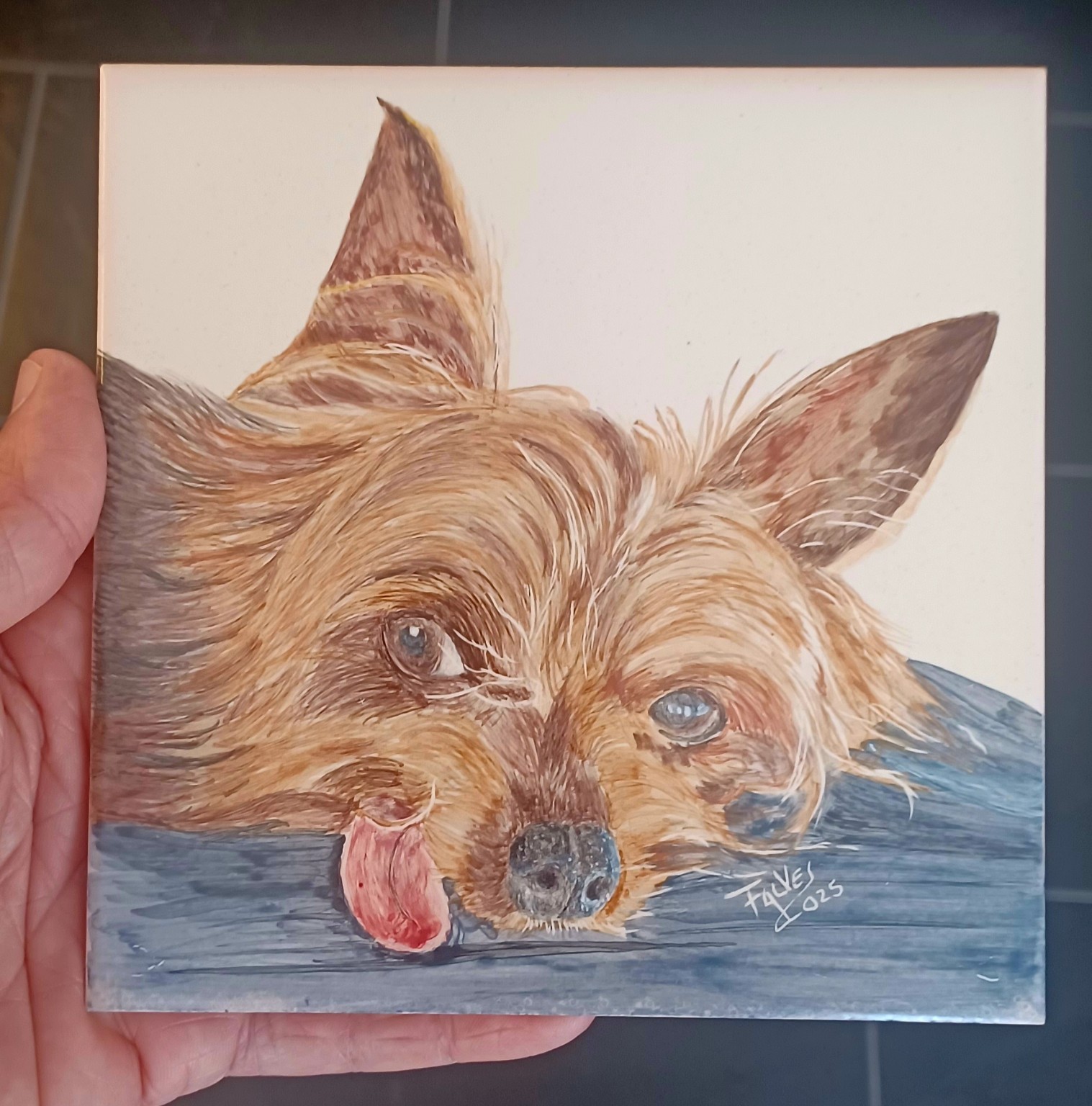 Retrato em azulejo — animais