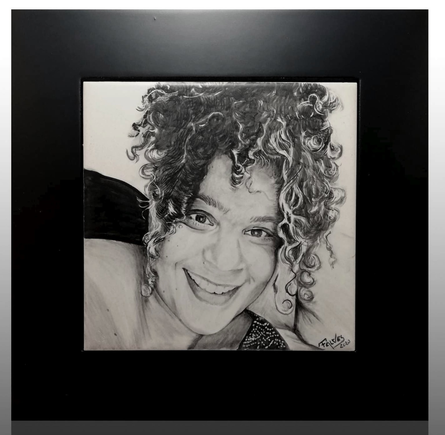 Retrato em azulejo — pessoas