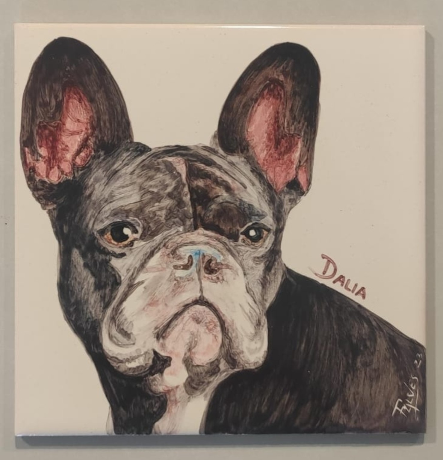 Retrato em azulejo — animais