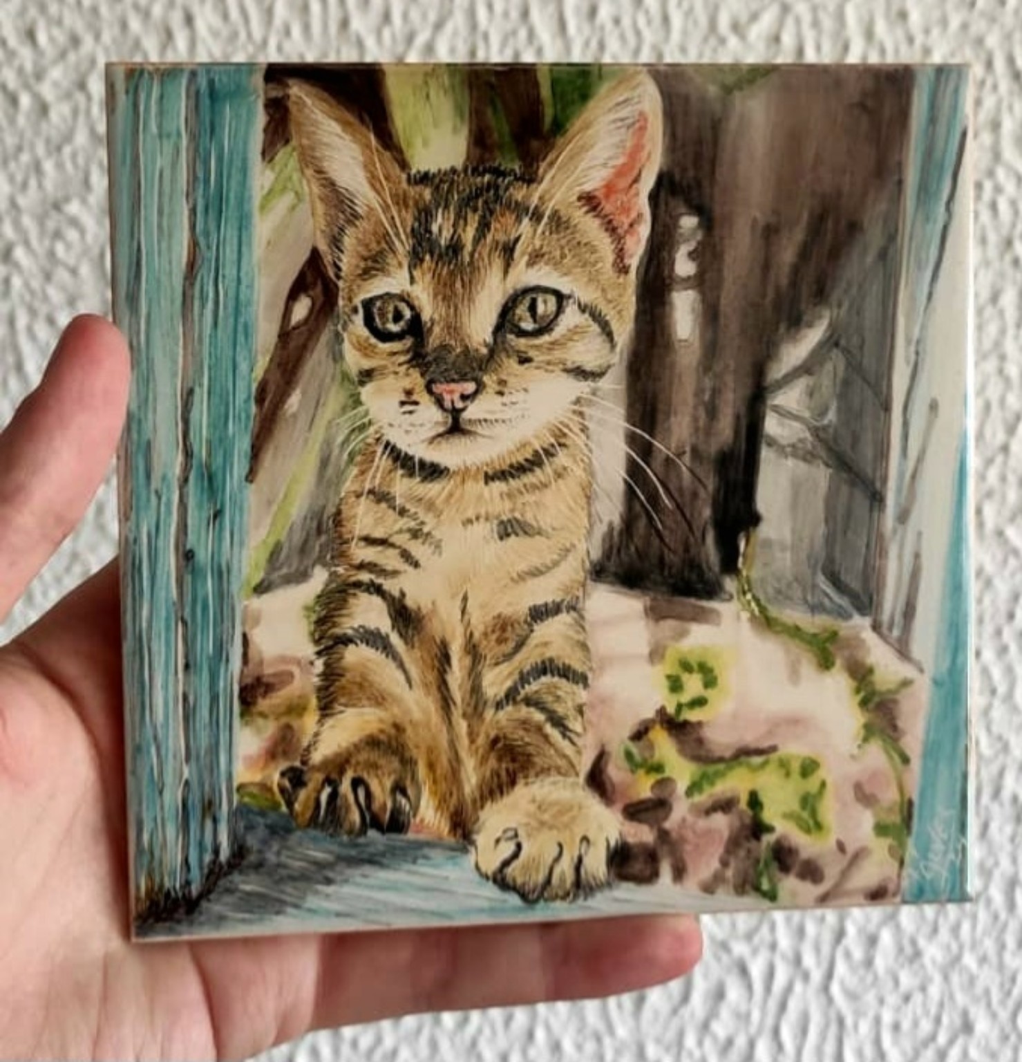 Retrato em azulejo — animais