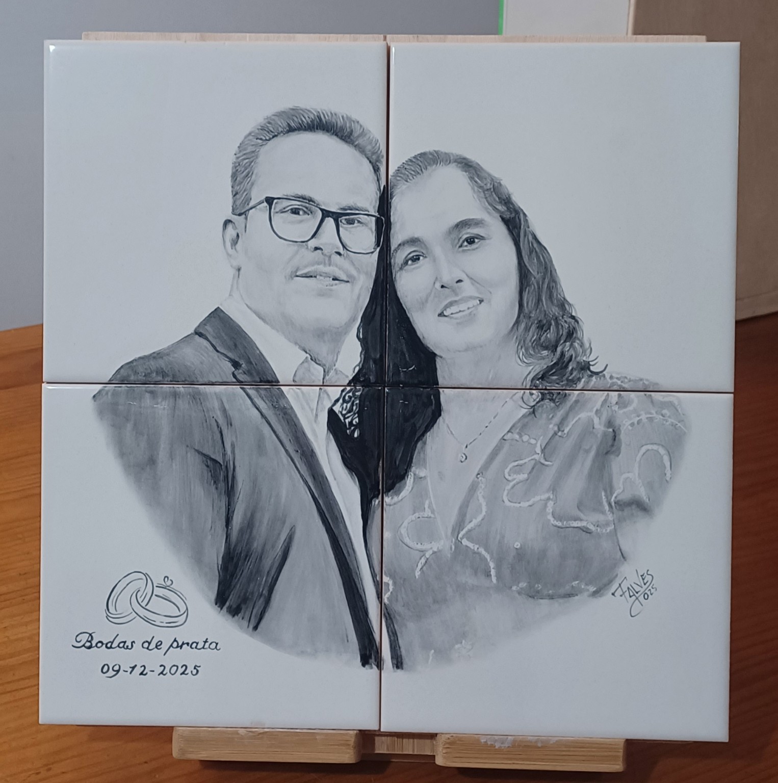 Retrato em azulejo — pessoas