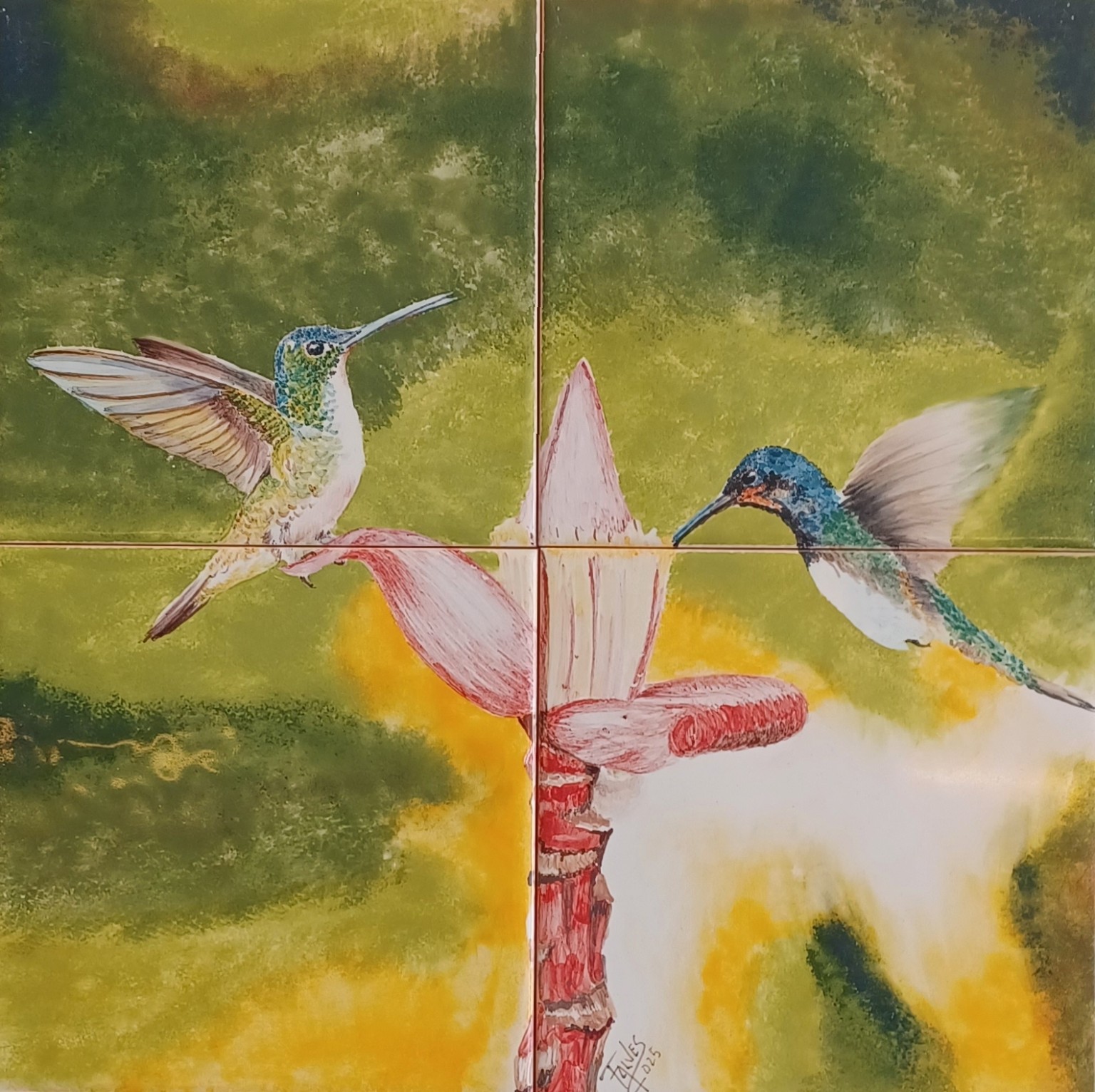 Retrato em azulejo — animais