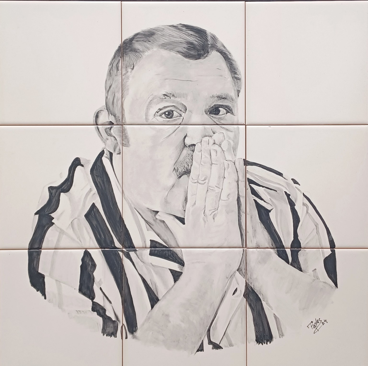 Retrato em azulejo — pessoas