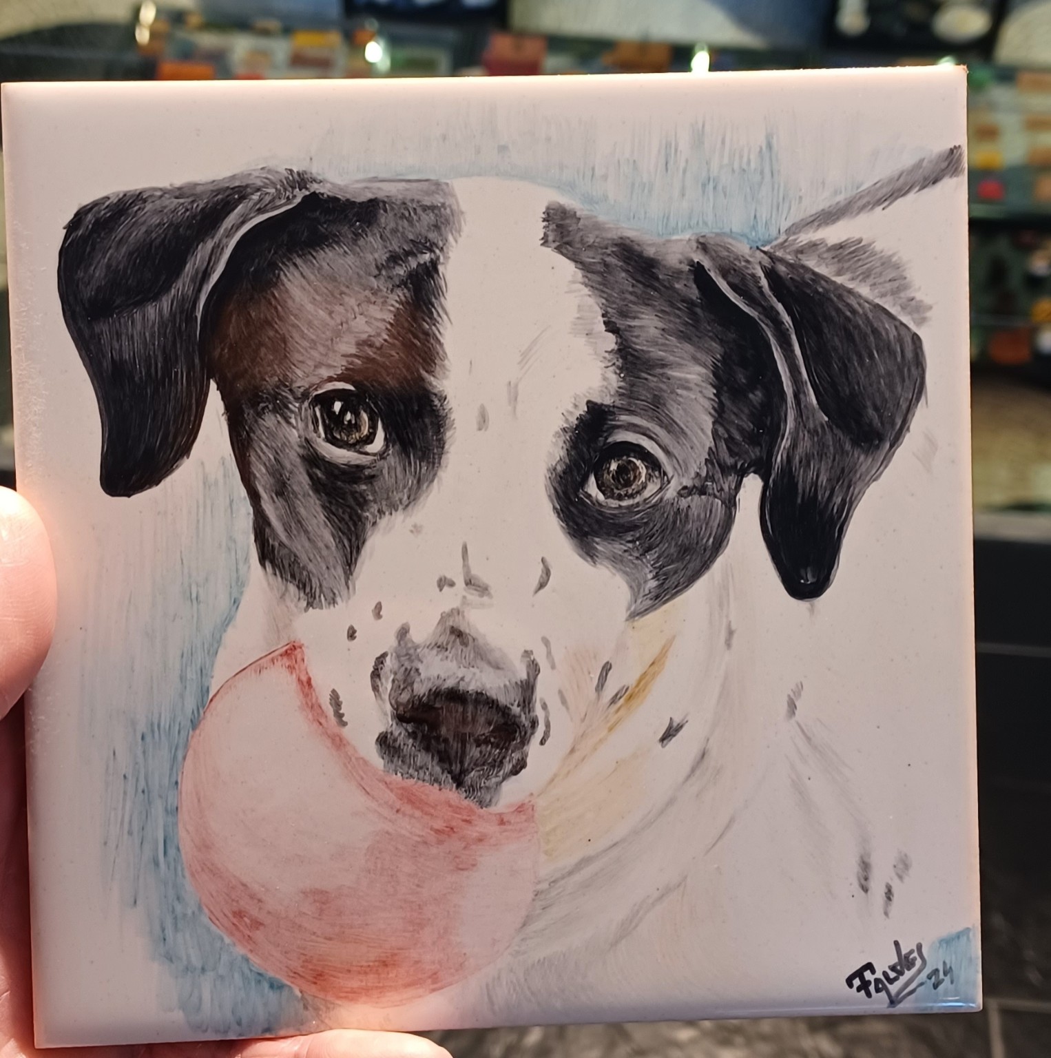 Retrato em azulejo — animais
