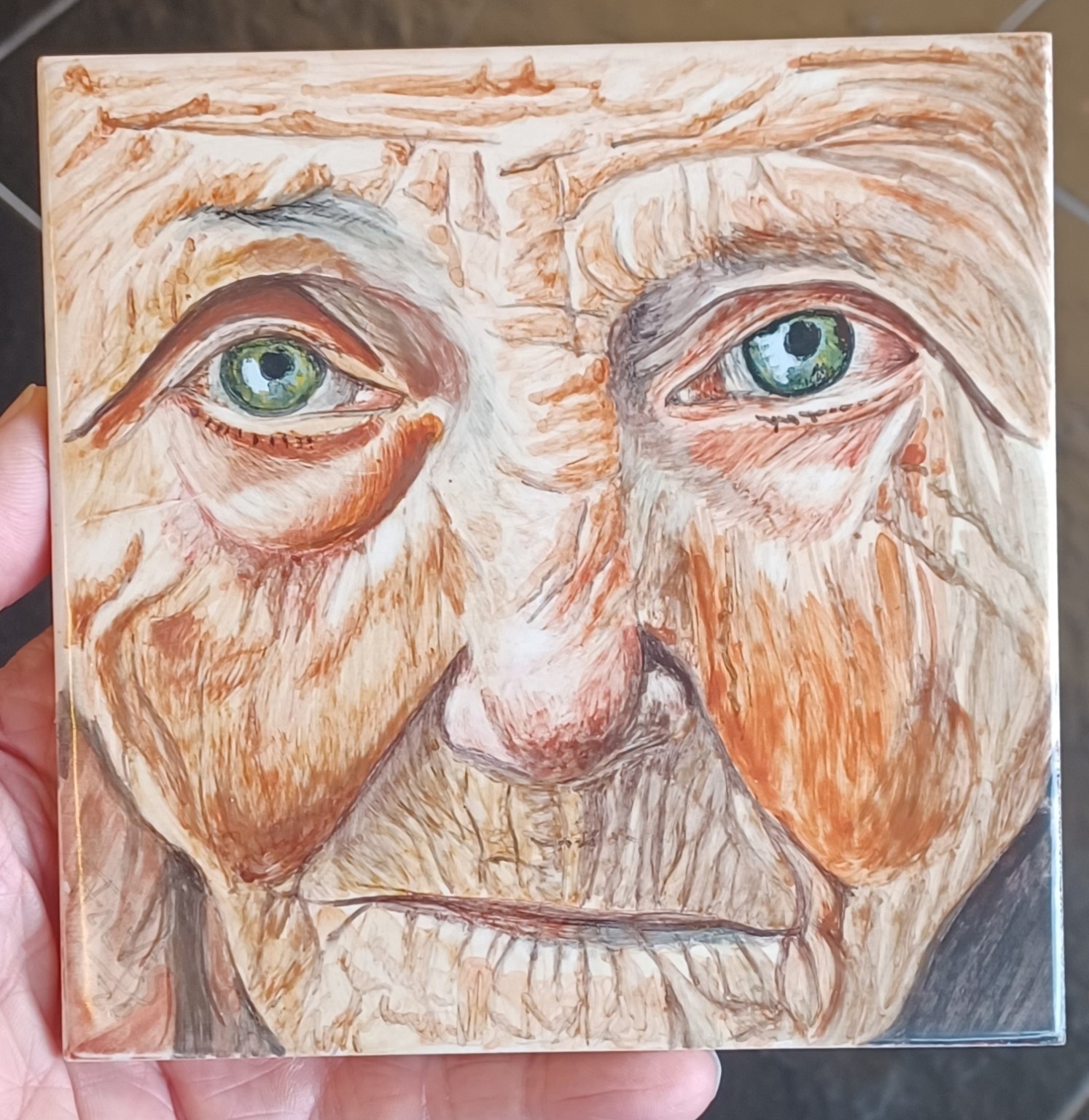 Retrato em azulejo — pessoas