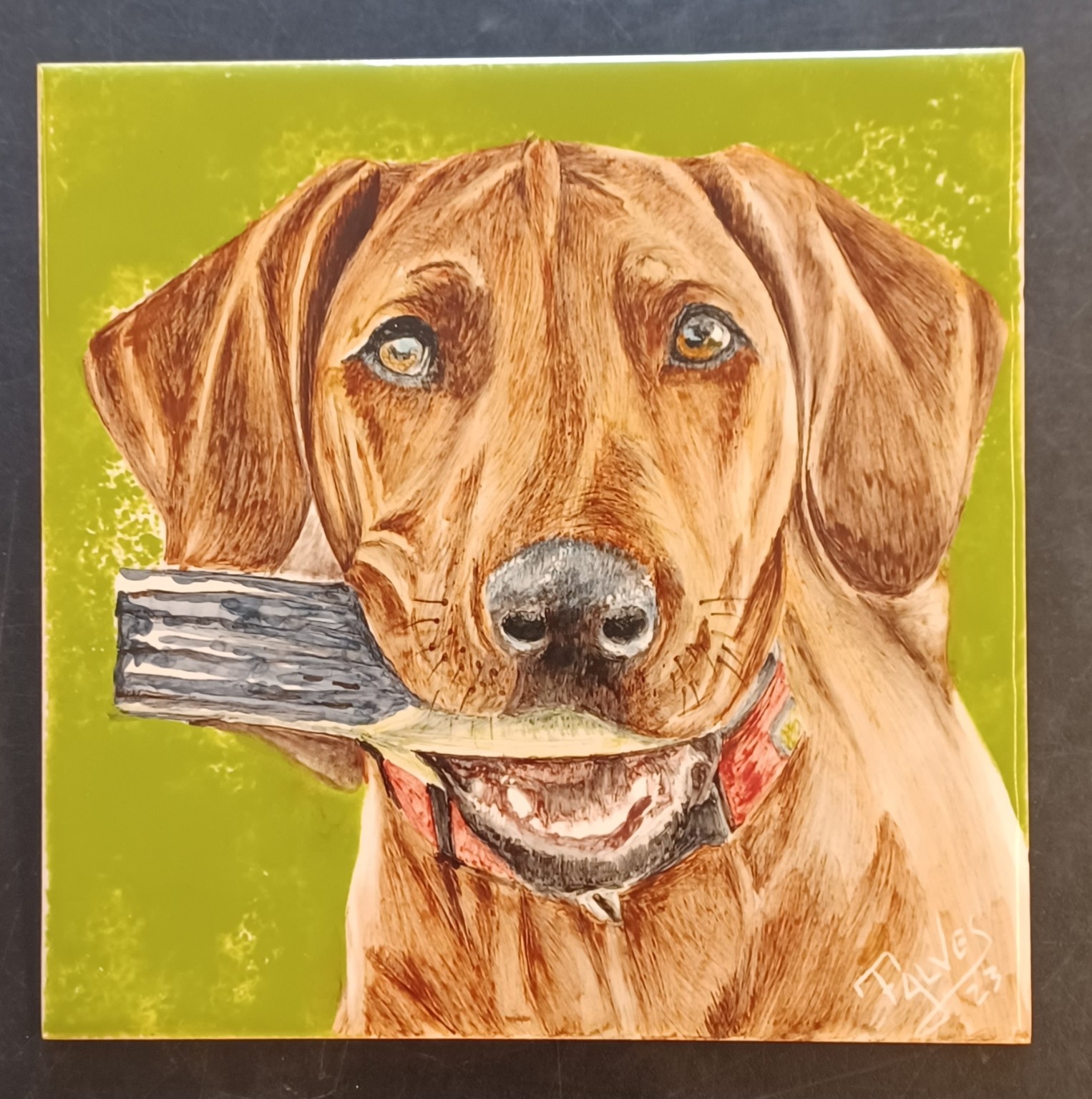 Retrato em azulejo — animais