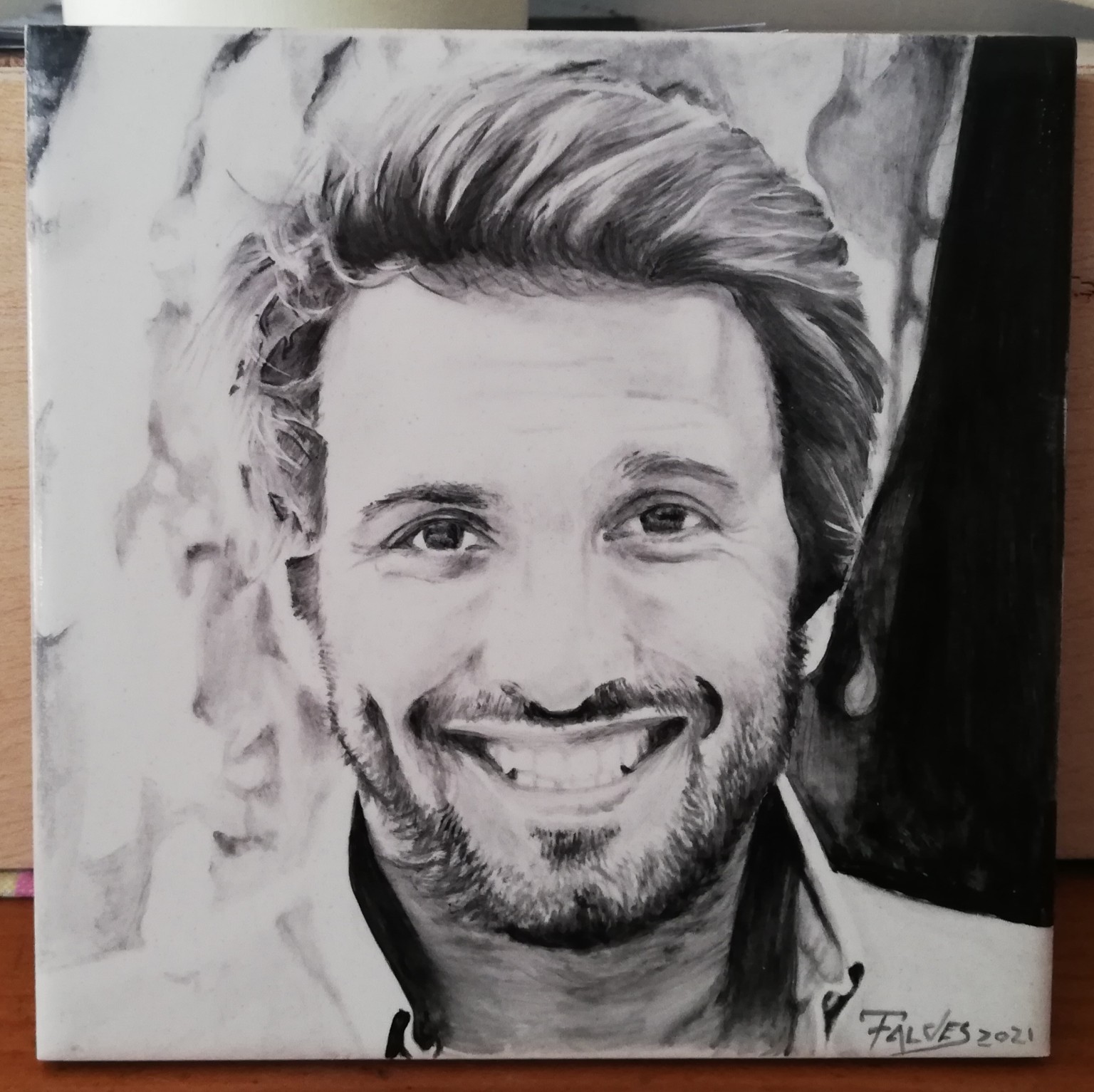 Retrato em azulejo — pessoas