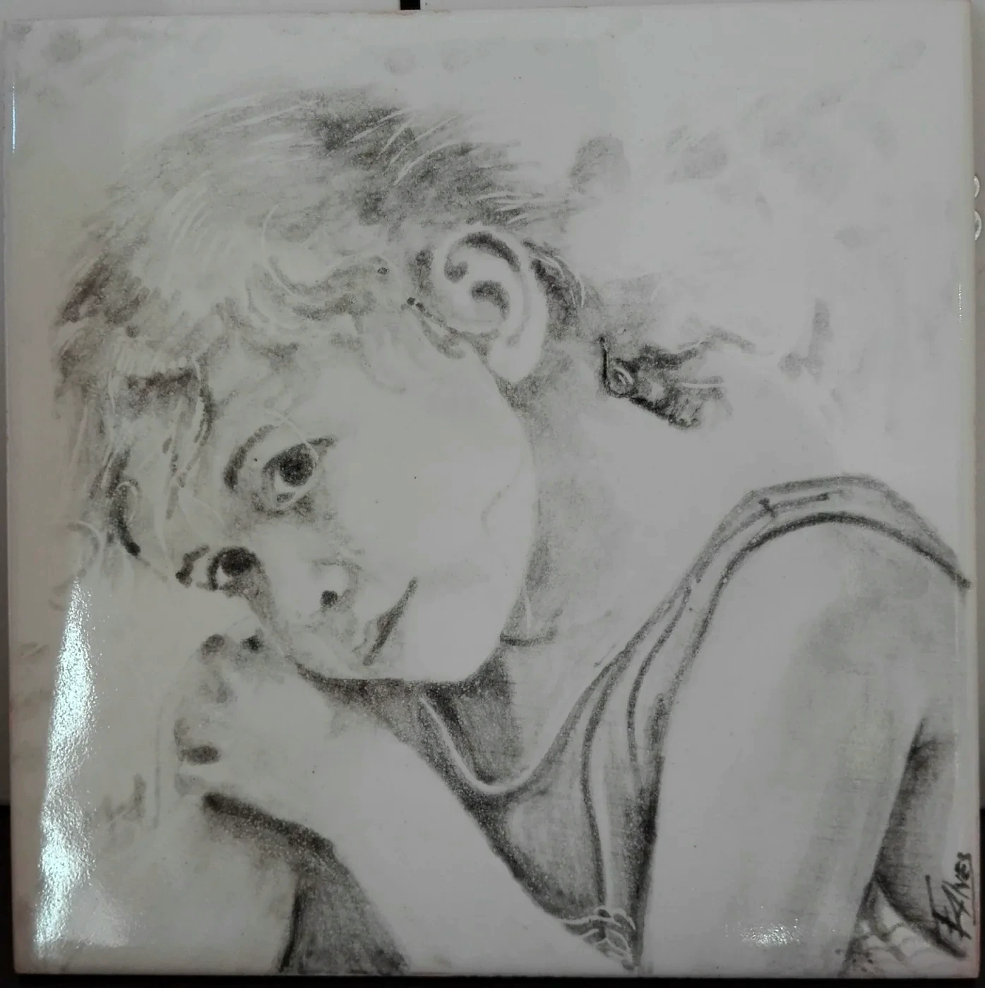 Retrato em azulejo — pessoas